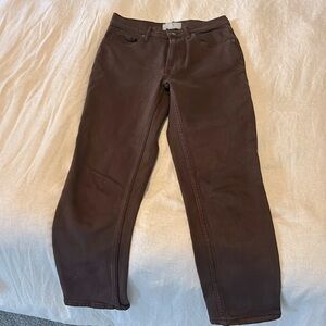 Everlane Original Cheeky Jean Organic Cotton Brown Boot Cut size 28 Croo